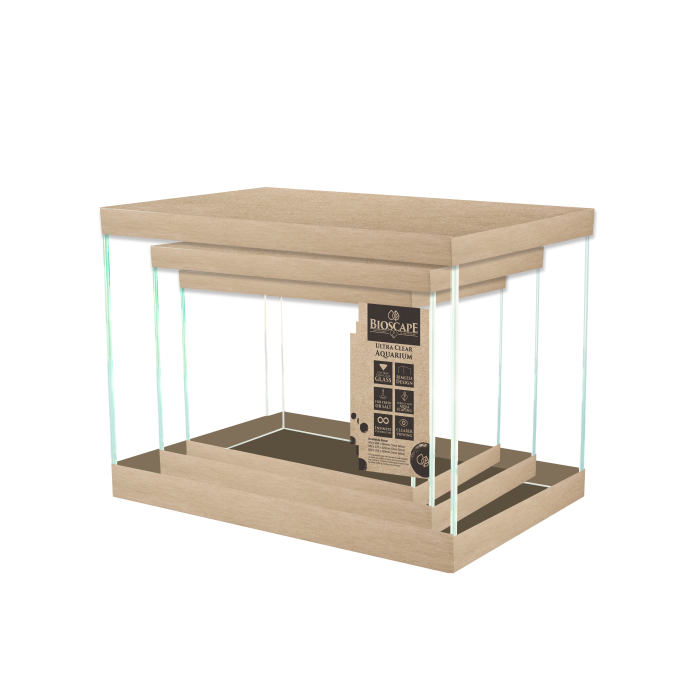 Bioscape Aquariums Nest of 3 Crystal Glass 45cm 50cm 60cm