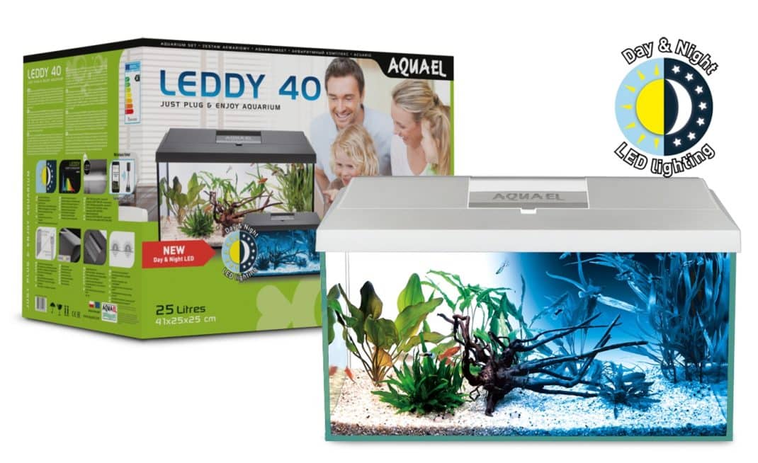 AQUAEL Leddy Day & Night 40 White Aquarium Set PICKUP ONLY