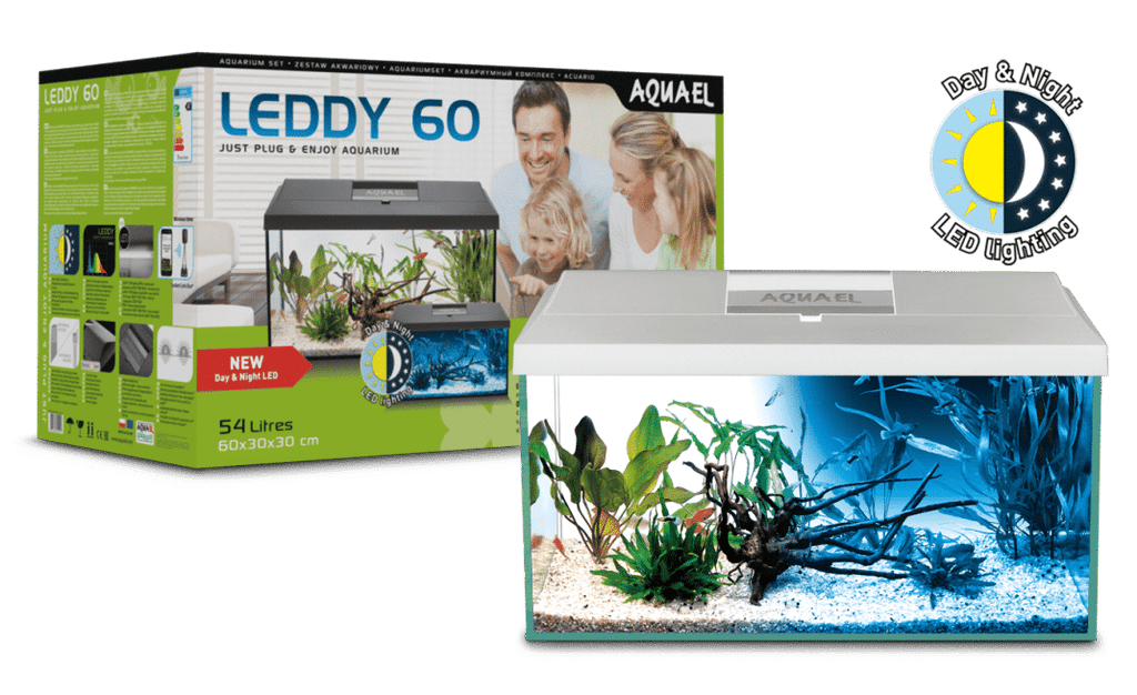 AQUAEL Leddy Day & Night 60 White Aquarium Set PICKUP ONLY