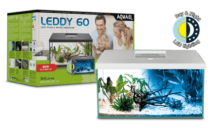 Aquael Leddy Day & Night 60 White Aquarium Set