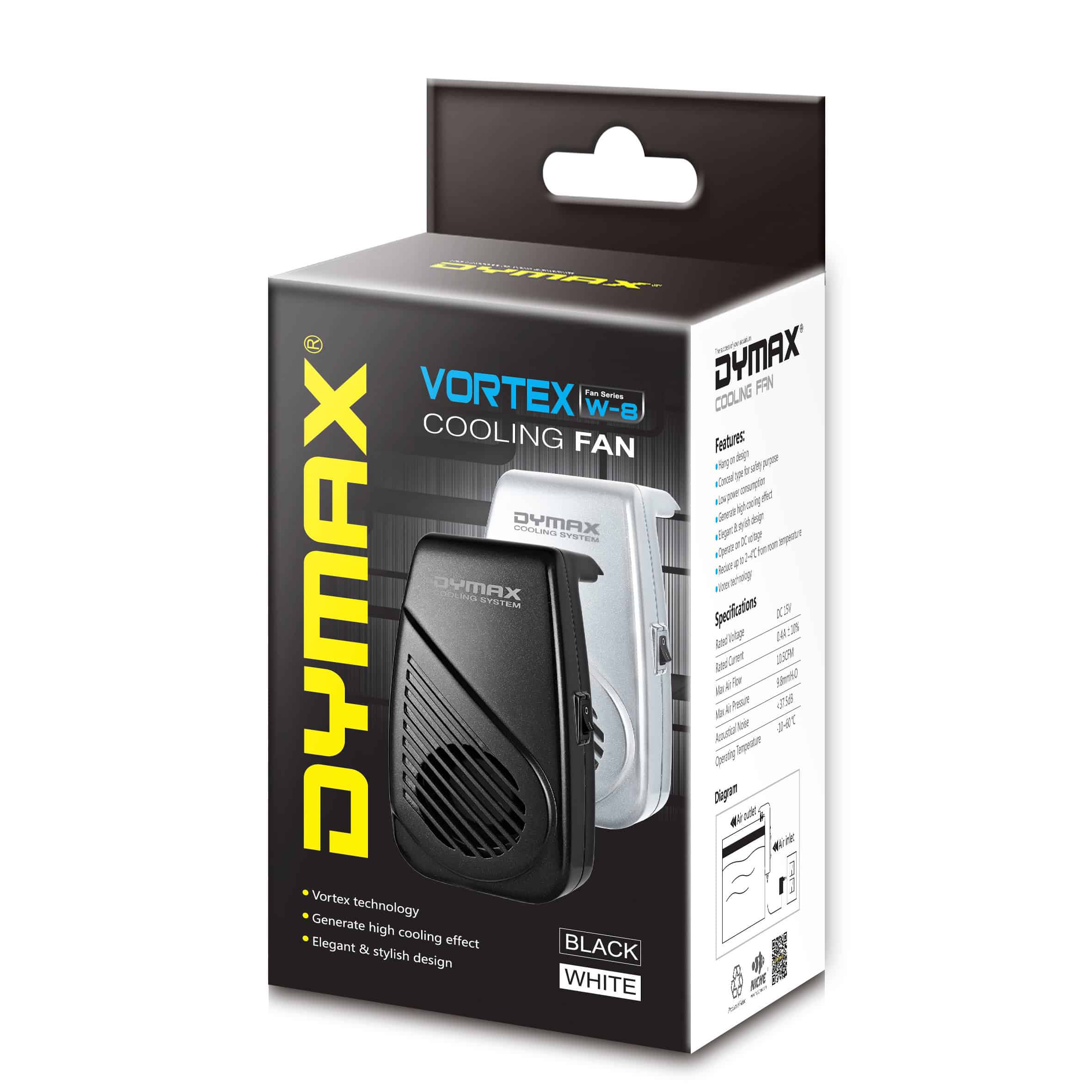 DYMAX VORTEX COOLING FAN W-8 WHITE