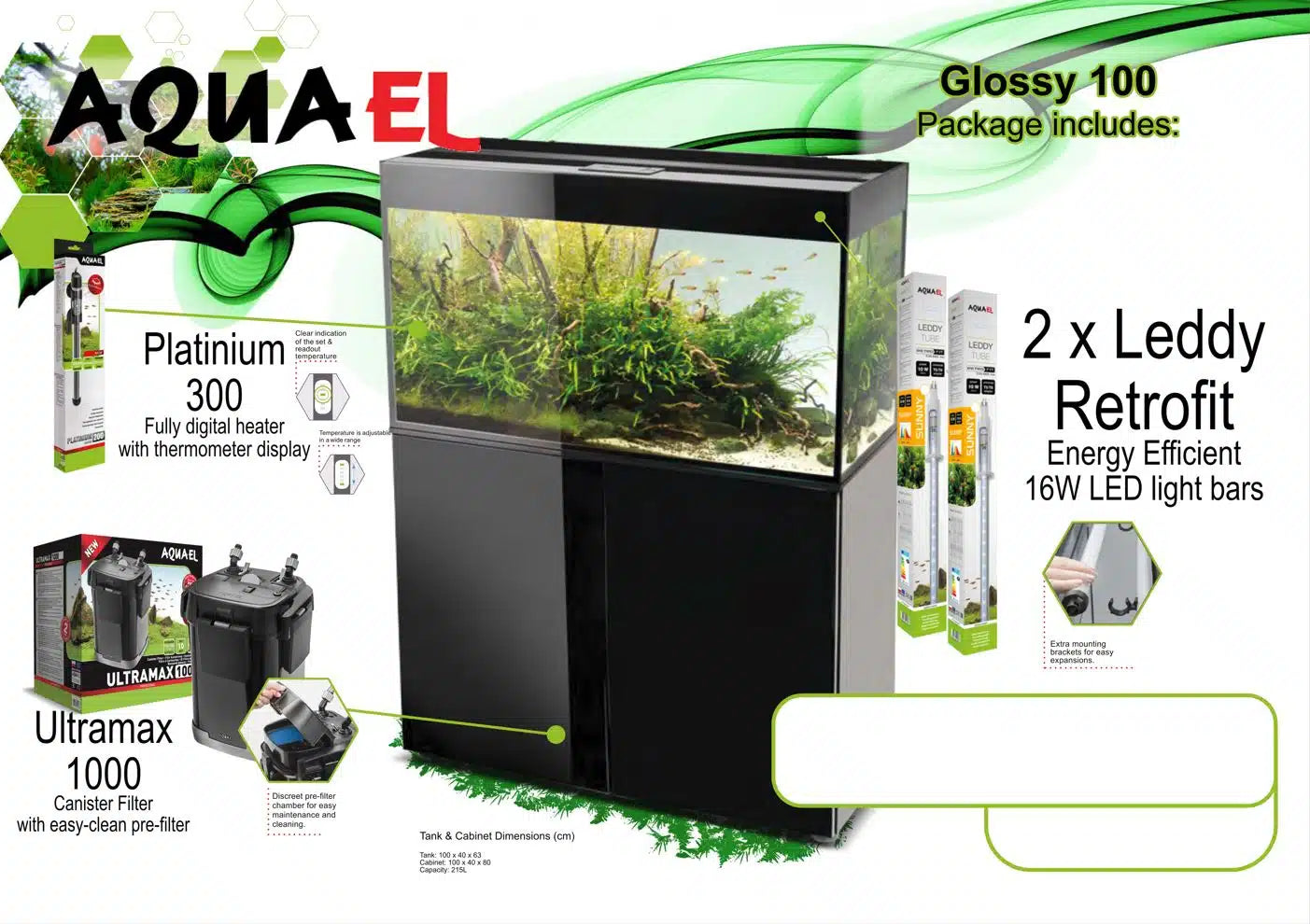 AQUAEL Glossy (Black) Package. PICKUP ONLY