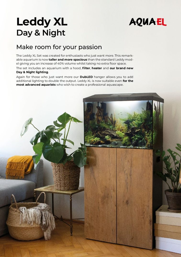 AQUAEL Leddy Day & Night 40XL Black Aquarium PICKUP ONLY