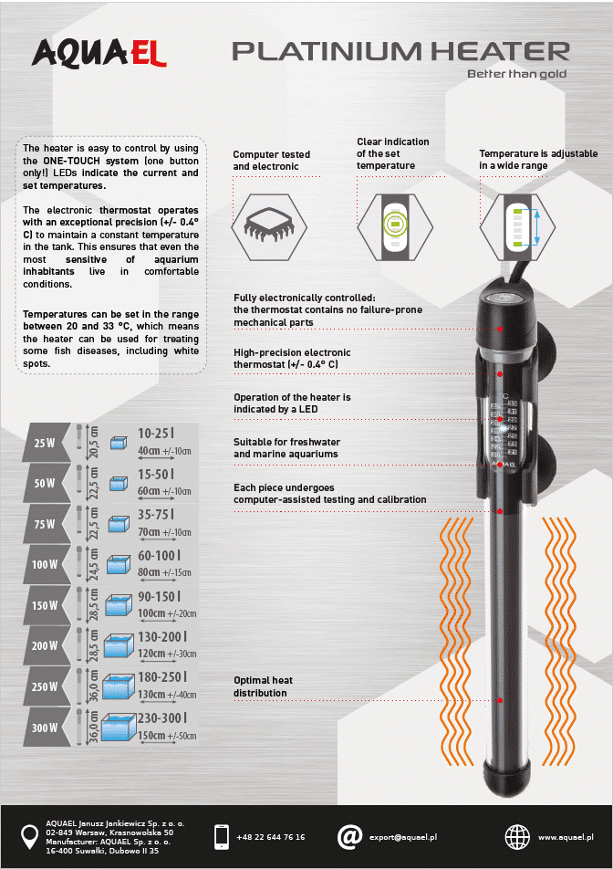 AQUAEL Platinium Heater 25w