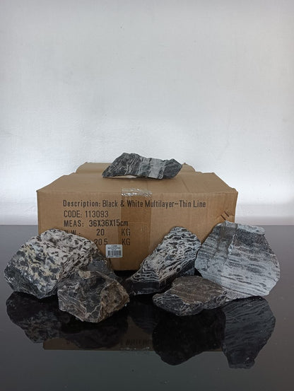 AP Naturals Black & White Thin Line Stone